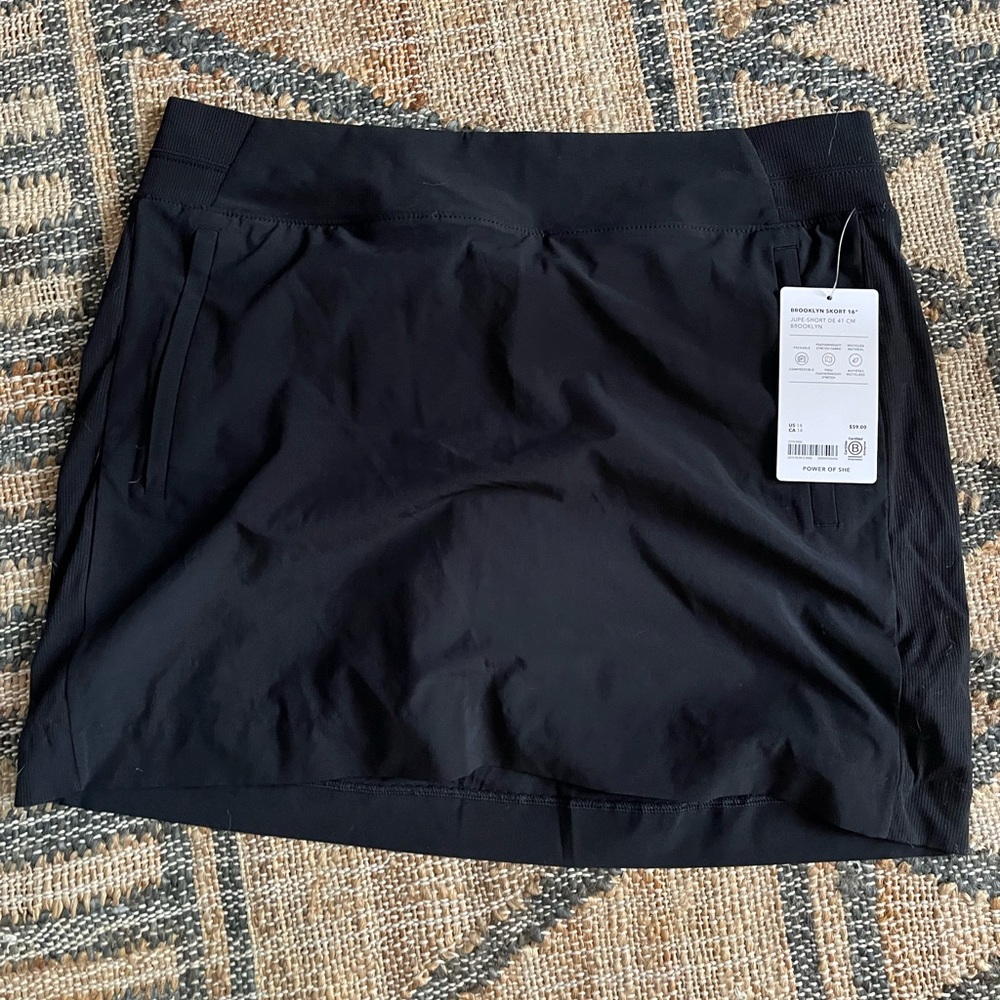 Athleta Brooklyn skort 16” sz 14 NWT